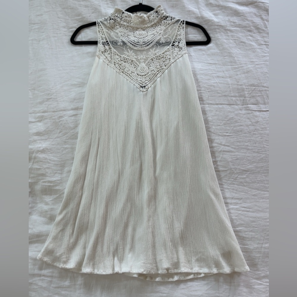 Lulu's White Elegant Lace Dress